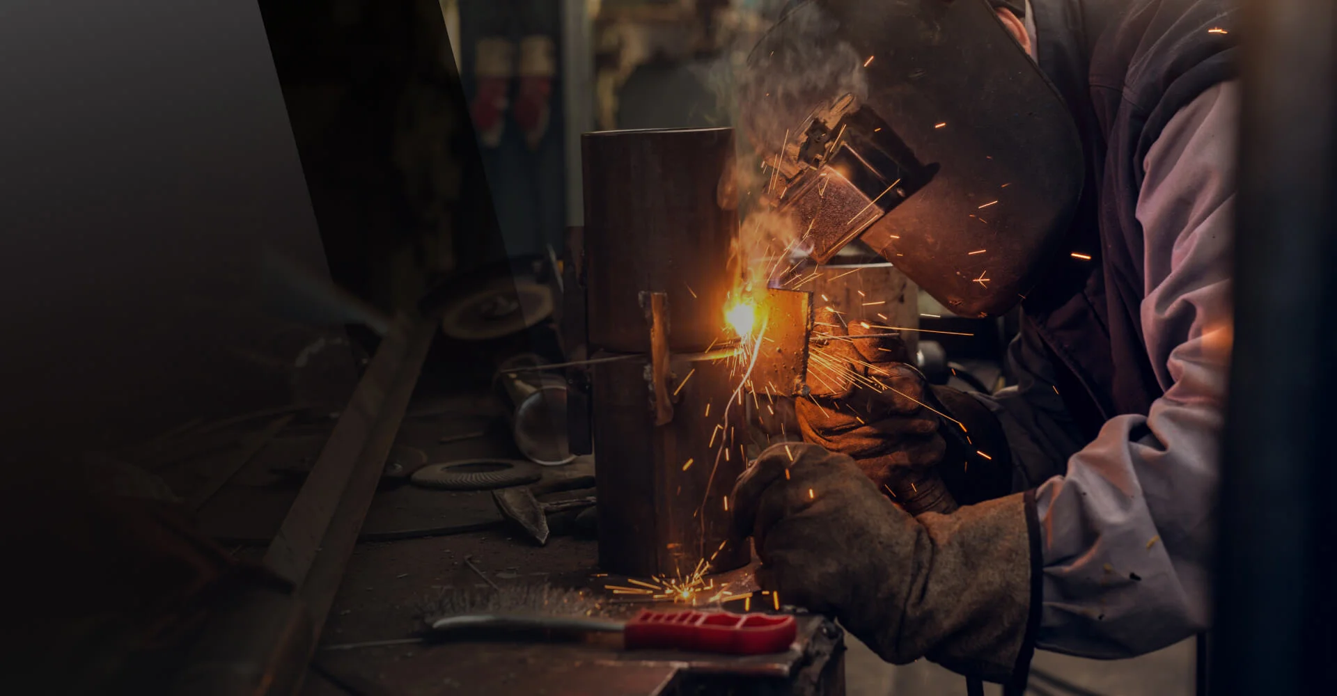 Hands-on welding training at Flex Tradez Academy